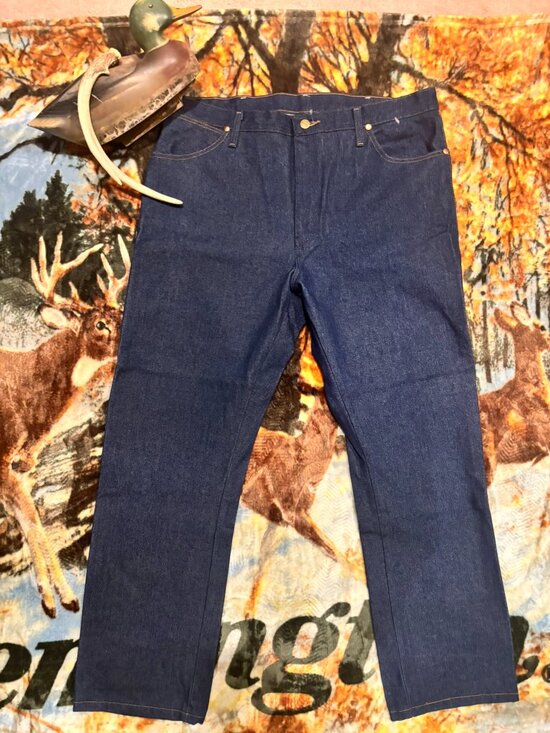 Wrangler Other - Wrangler 13MWZ Jeans Mens 38x30 Cowboy Cut Dark Rinse Indigo Denim Western 100%